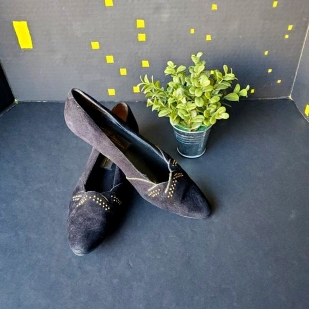💍Sesto Meucci Black suede Flats